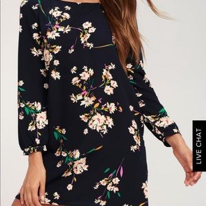 Navy floral LuLus dress